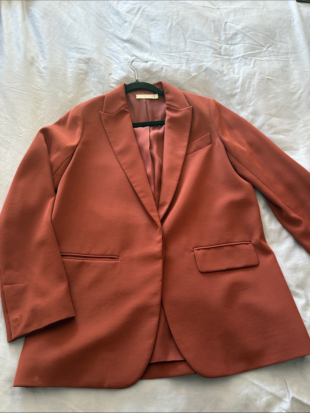 Vince Rust-Orange Single-Button Blazer - Picture 3 of 8